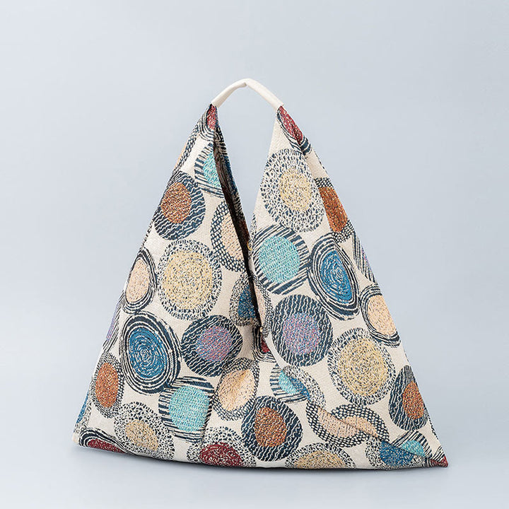 Geometría de Piedras de Buda Tigre Flores Leopardo Rayas Estampado Bolso de Hombro Triángulo Debajo del Brazo