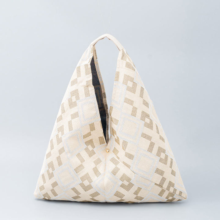 Geometría de Piedras de Buda Tigre Flores Leopardo Rayas Estampado Bolso de Hombro Triángulo Debajo del Brazo