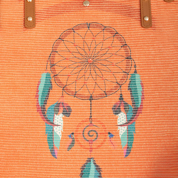 Buddha Stones Gran Capacidad Atrapa sueños Mandala Borla Lona Tote Bolso de Hombro