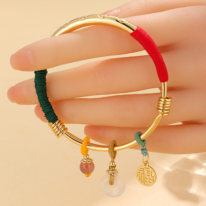 Buda Piedras Cristal Rosa Paz Broche de la Suerte Flor Pulsera de Amor Brazalete - image 1