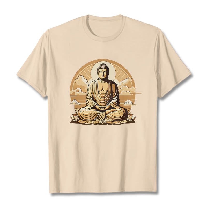 	 Piedras de Buda Sol Nubes auspiciosas Camiseta de Buda - Sopa de mariscos - 2XL - image 1