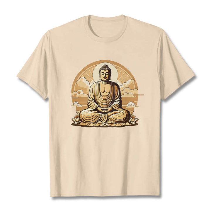 	 Piedras de Buda Sol Nubes auspiciosas Camiseta de Buda - Sopa de mariscos - 2XL - image 1
