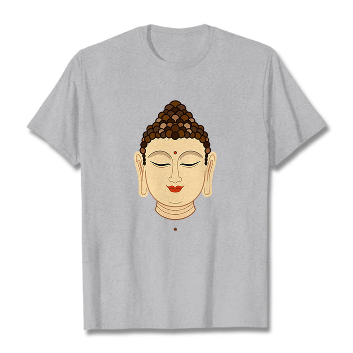 Camiseta de Meditación con Piedras de Buda de Buda - Gris claro - 2XL - image 18