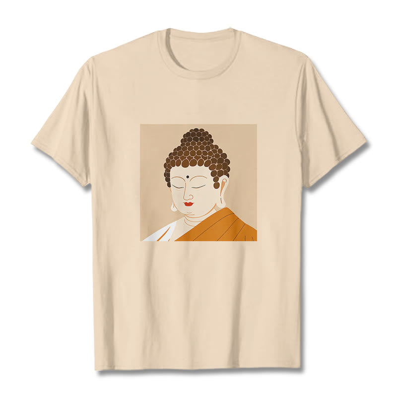 	Camiseta de Buda con Piedras, Ojos Cerrados y Relajación - Sopa de mariscos - 2XL - image 8