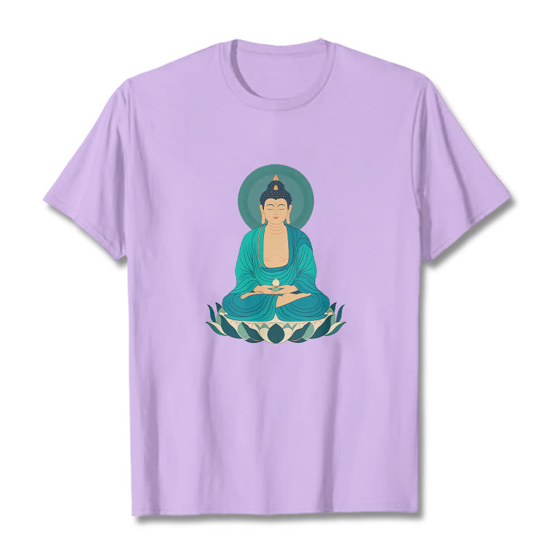 Buddha Stones Loto Meditación Buddha Camiseta T-shirt - Ciruela - 2XL - image 15