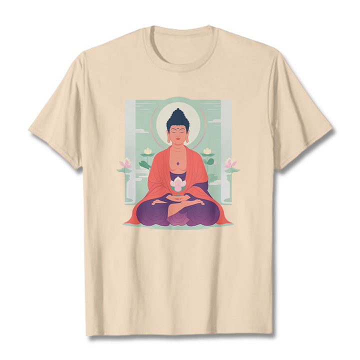 Camiseta de meditación de loto de Buddha Stones - Sopa de mariscos - 2XL - image 17