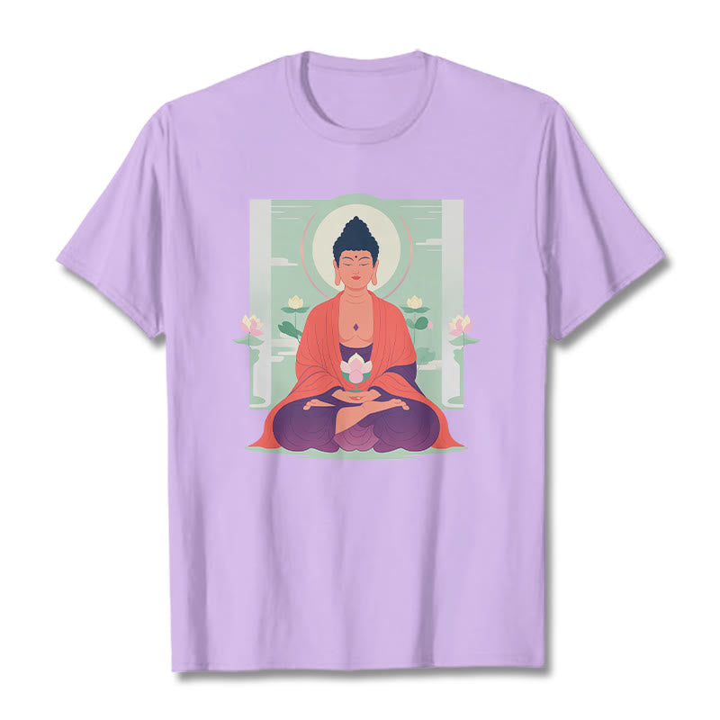 Camiseta de meditación de loto de Buddha Stones - Ciruela - 2XL - image 13