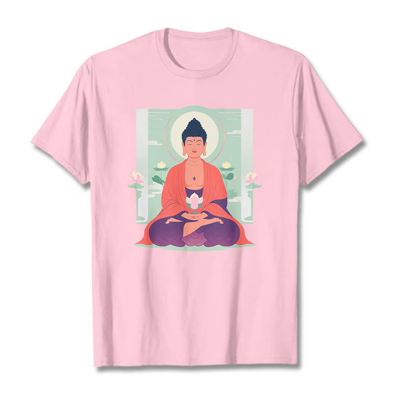 Camiseta de meditación de loto de Buddha Stones - Rosa claro - 2XL - image 11