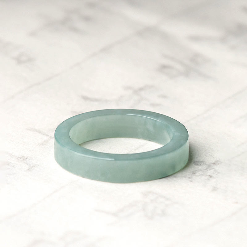Anillo de la Suerte y Prosperidad de Jade Natural Buddha Stones
