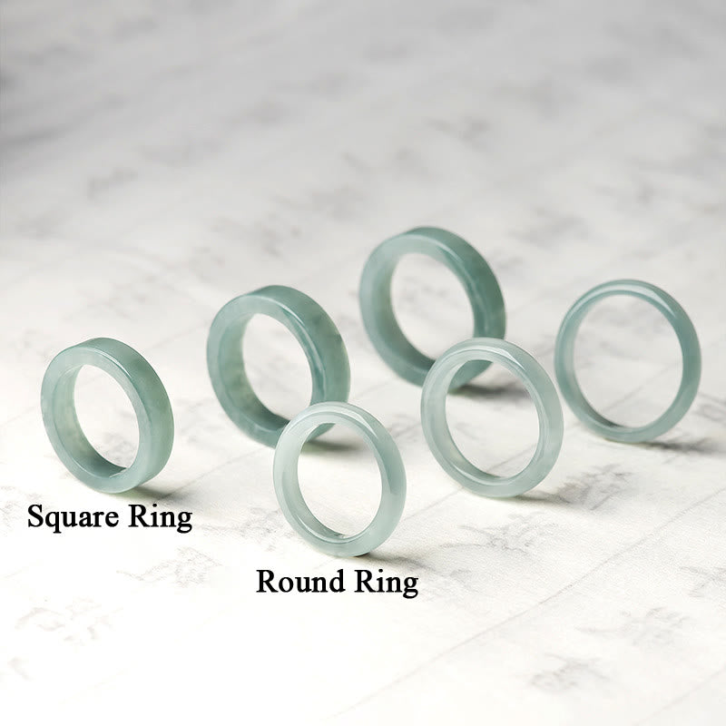 Anillo de la Suerte y Prosperidad de Jade Natural Buddha Stones