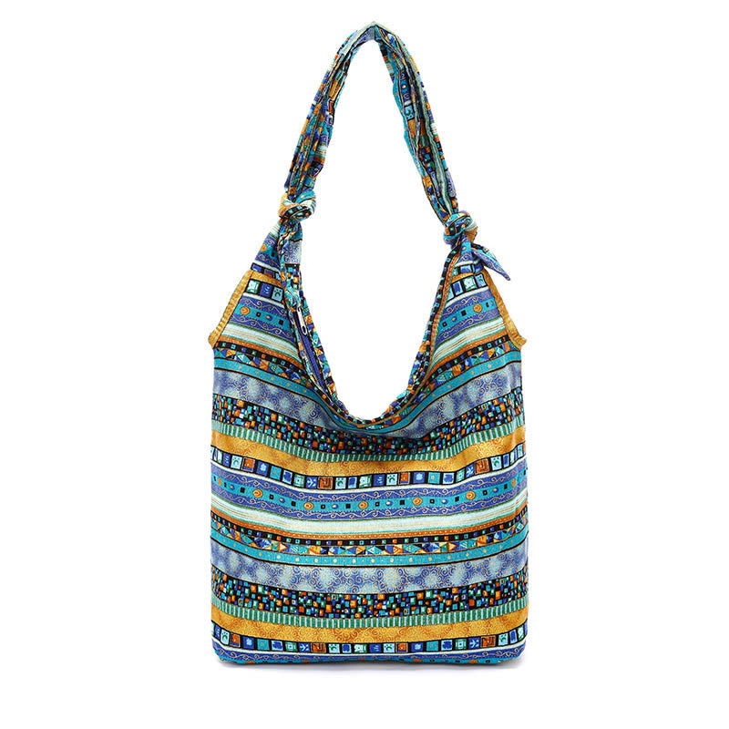 Bolso bandolera de rayas de algodón Buddha Stones