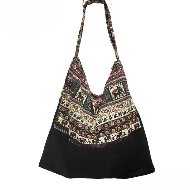 Bolso de algodón tipo bandolera Buddha Stones