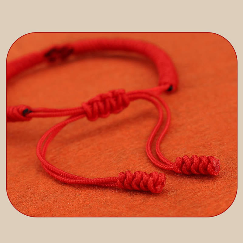 Pulsera de cuerda de protección con nudo chino de la suerte tibetana, Buddha Stones , 2 uds.