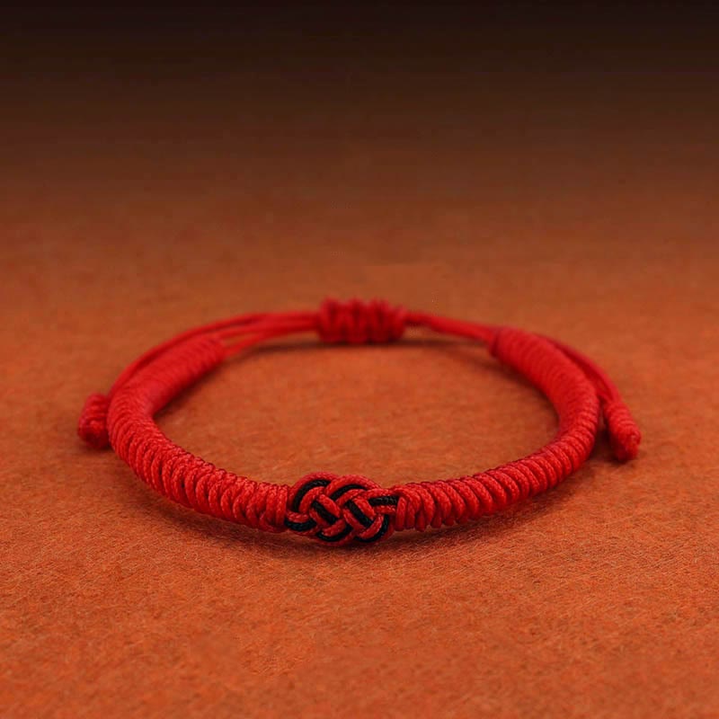 Pulsera de cuerda de protección con nudo chino de la suerte tibetana, Buddha Stones , 2 uds.