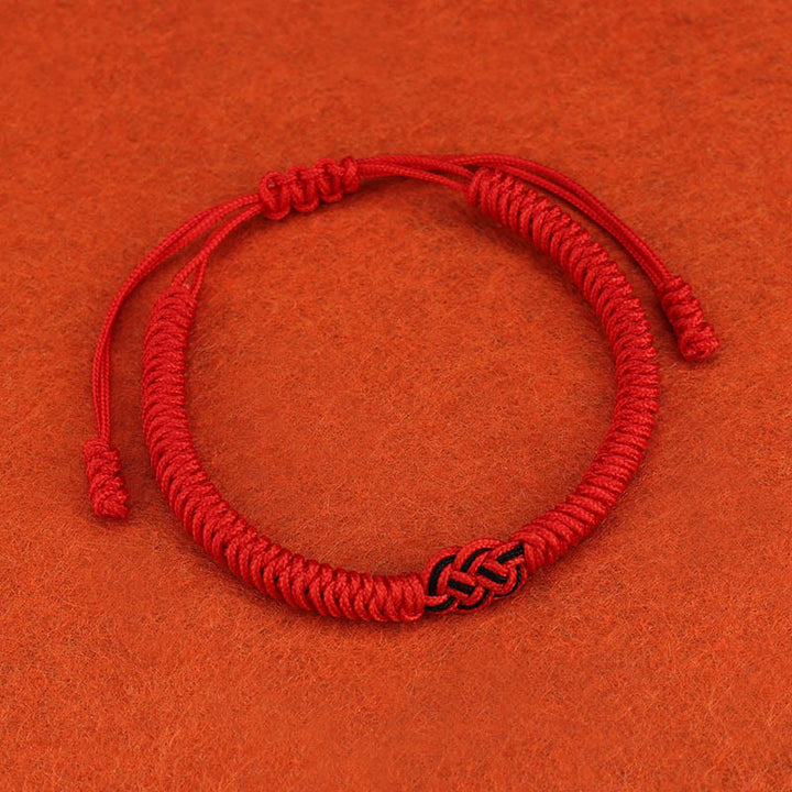 Pulsera de cuerda de protección con nudo chino de la suerte tibetana, Buddha Stones , 2 uds.