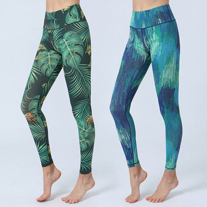 Leggings de cintura alta para mujer con estampado de Buddha Stones , para deportes, fitness, yoga - image 0