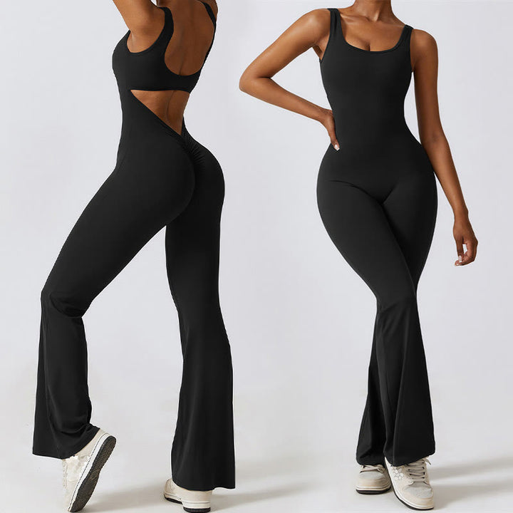 Buddha Stones - Mono sin mangas para mujer, pantalones acampanados, deportes, fitness, yoga - image 0