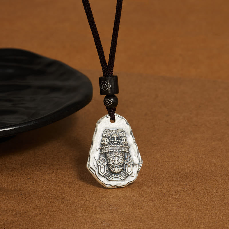 Buddha Stones Colgante de Collar de la Diosa Zakiram Ksitigarbha Buda de Plata Esterlina 999 - Diosa Zakiram - image 4