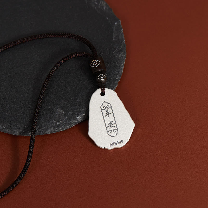 Buddha Stones Colgante de Collar de la Diosa Zakiram Ksitigarbha Buda de Plata Esterlina 999 - image 1