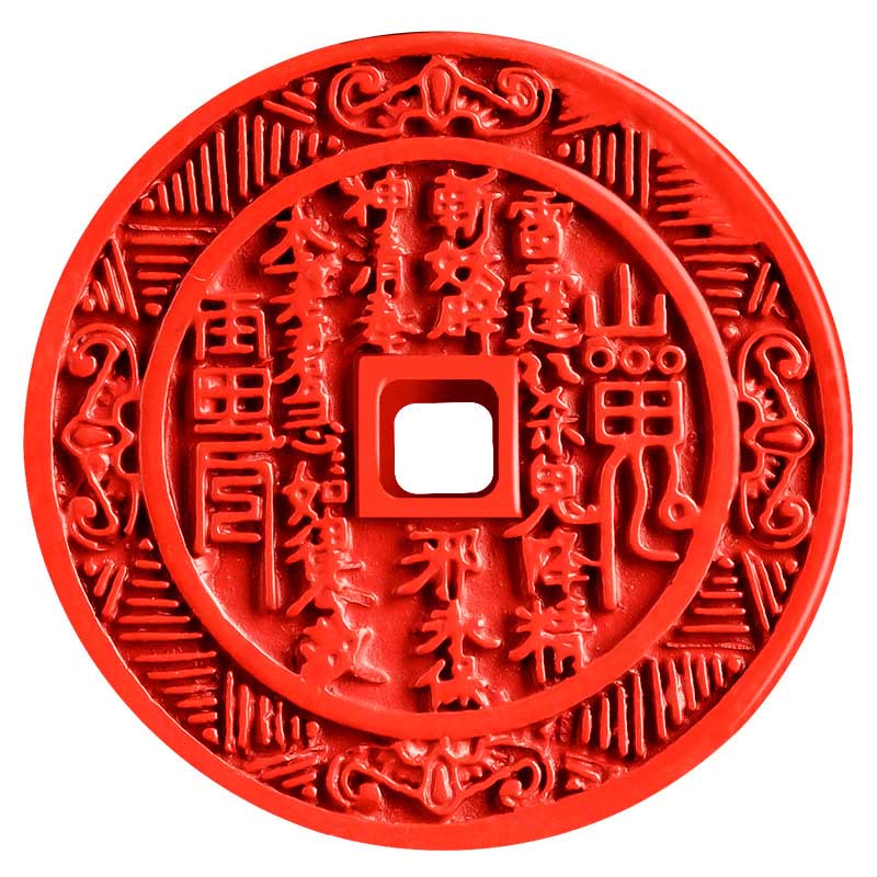 Buddha Stones Collar Bendición Colgante de Collar de Cinnabar Natural Diseño Bagua Gastar Dinero Montaña Fantasmas