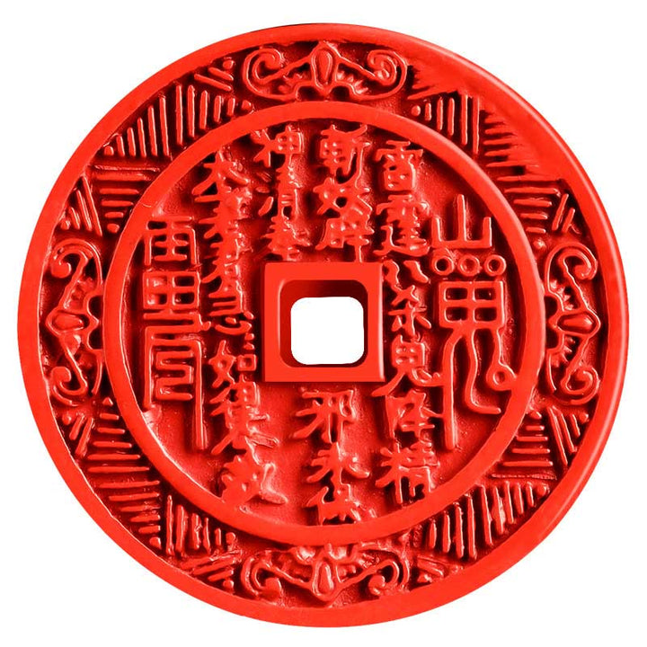 Buddha Stones Collar Bendición Colgante de Collar de Cinnabar Natural Diseño Bagua Gastar Dinero Montaña Fantasmas