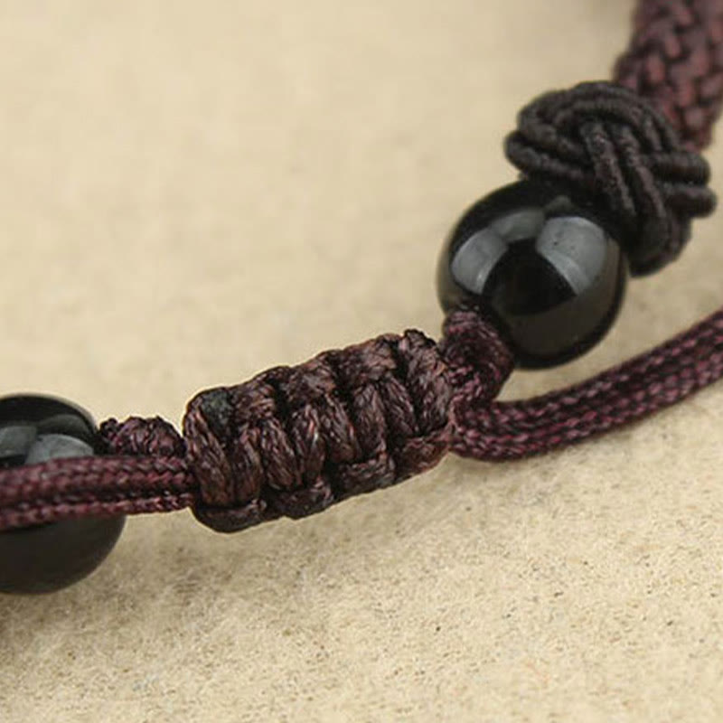 Buddha Stones Joyas Tibetanas de Ojo de Nueve Dzi Cuentas Dzi de Tres Ojos Collar de Protección Colgante