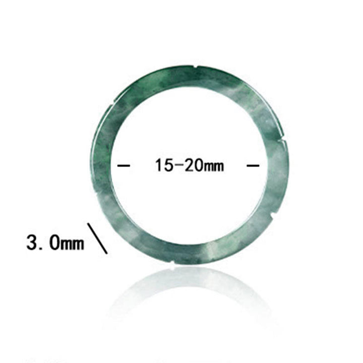 Anillo de Jade Natural de Buddha Stones, Bambú de Prosperidad y Abundancia