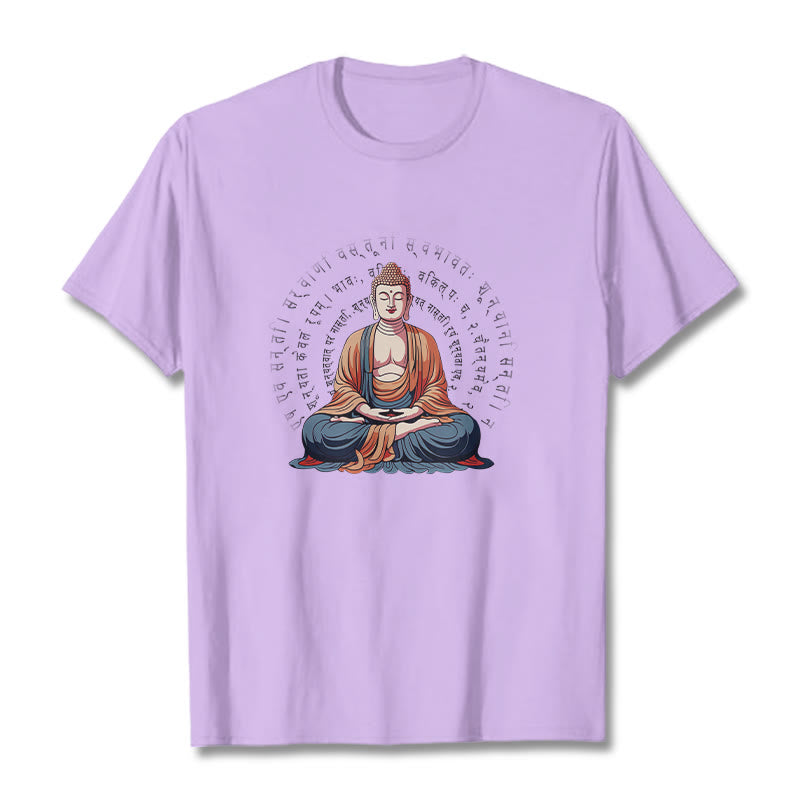 Buddha Stones Sánscrito Corazón Sutra La Forma No Es Otra Que Vacío Camiseta - Ciruela - 2XL - image 17