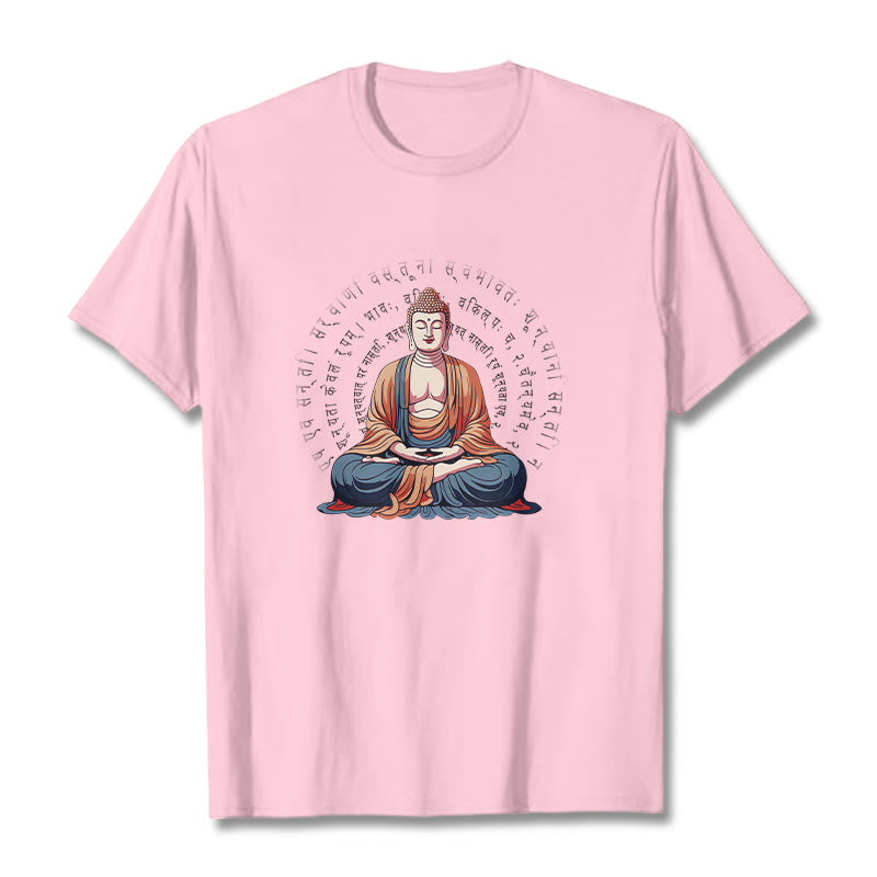 Buddha Stones Sánscrito Corazón Sutra La Forma No Es Otra Que Vacío Camiseta - rosa claro - 2XL - image 12