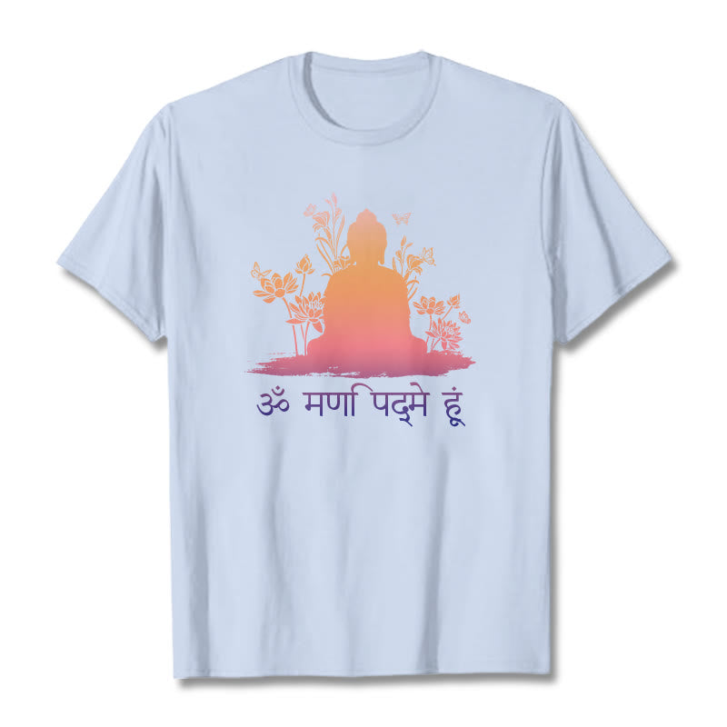 Camiseta Buddha Stones sánscrito OM NAMAH SHIVAYA - Cian claro - 2XL - image 18