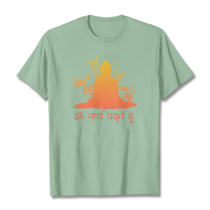 Camiseta Buddha Stones sánscrito OM NAMAH SHIVAYA - Verde pálido - 2XL - image 14