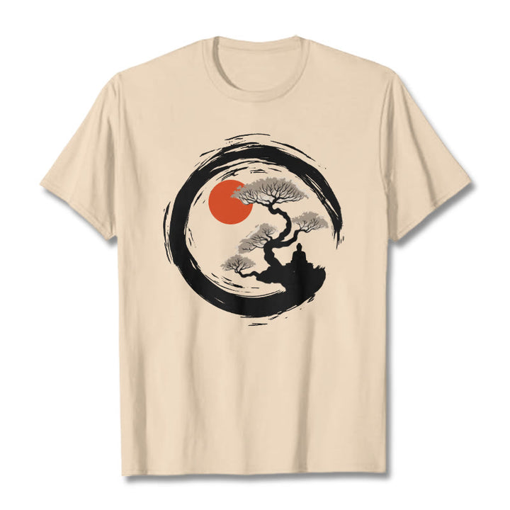 Buddha Stones Sol Rojo Pino Círculo Zen Meditación Buda Camiseta - Sopa de mariscos - 2XL - image 9