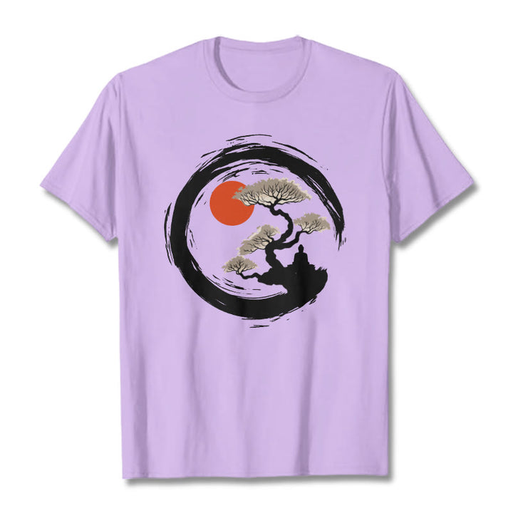 Buddha Stones Sol Rojo Pino Círculo Zen Meditación Buda Camiseta - Ciruela - 2XL - image 17