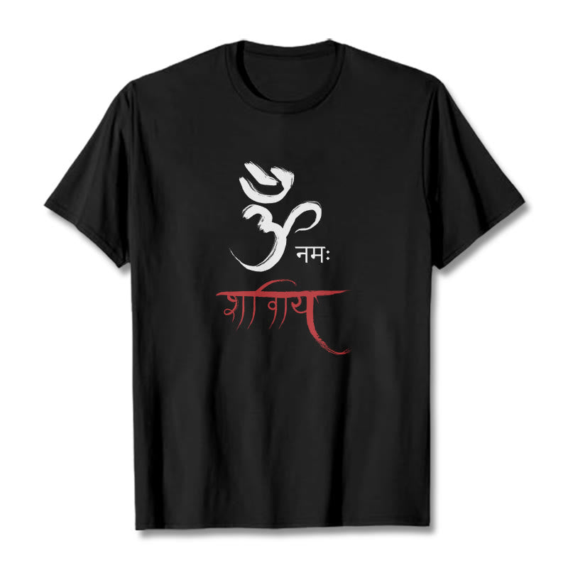 Buddha Stones OM NAMAH SHIVAYA Mantra Sánscrito Camiseta - Negro - 2XL - image 4