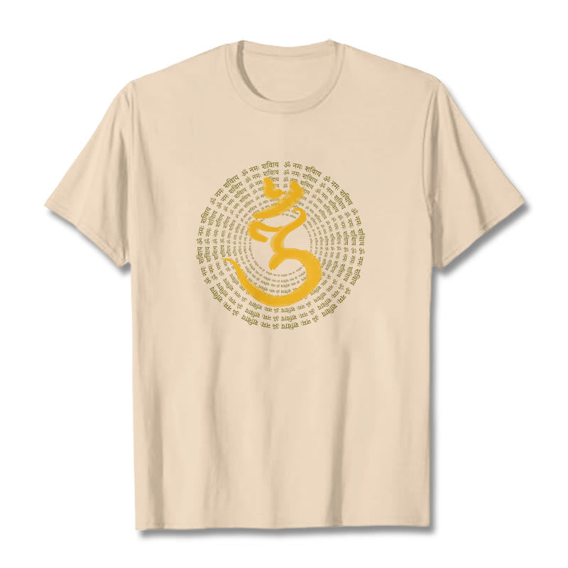 Buddha Stones Camiseta Sánscrita con el Mantra 108 OM NAMAH SHIVAYA - Sopa de mariscos - 2XL - image 9
