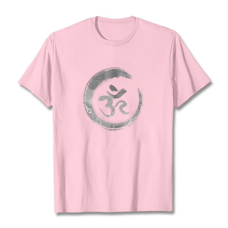 Camiseta con Mantra OM Sánscrito de Buddha Stones - rosa claro - 2XL - image 11
