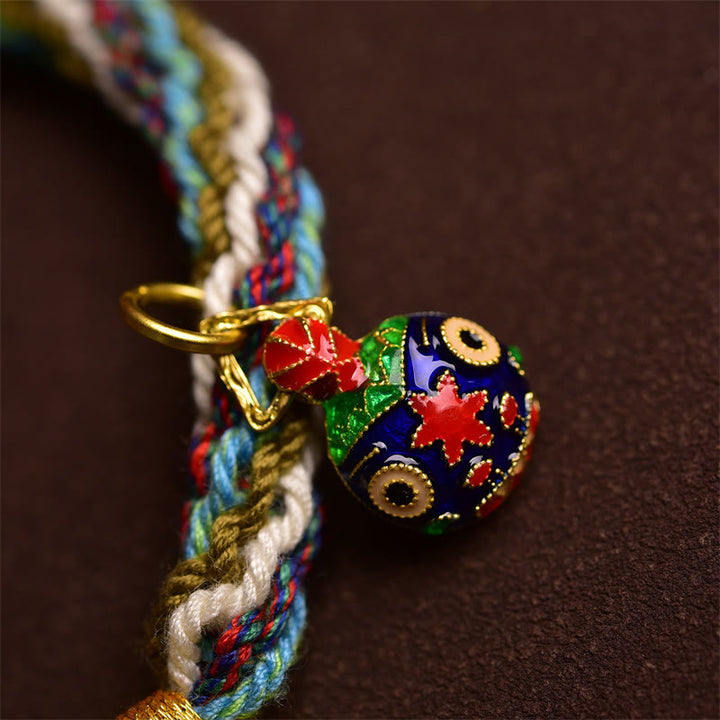 Buddha Stones Pulsera Trenzada de Nudos de Reencarnación y Curación Familiar de Bestia Tragaoro Hecho a Mano