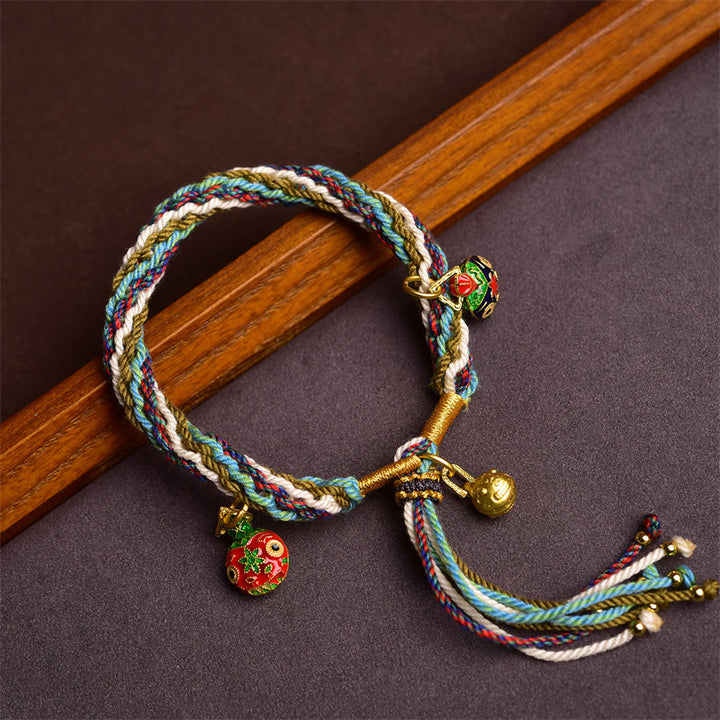 Buddha Stones Pulsera Trenzada de Nudos de Reencarnación y Curación Familiar de Bestia Tragaoro Hecho a Mano