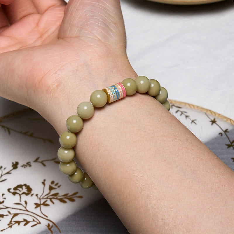Pulsera de Ágata Natural de Alashan con Piedras de Buda