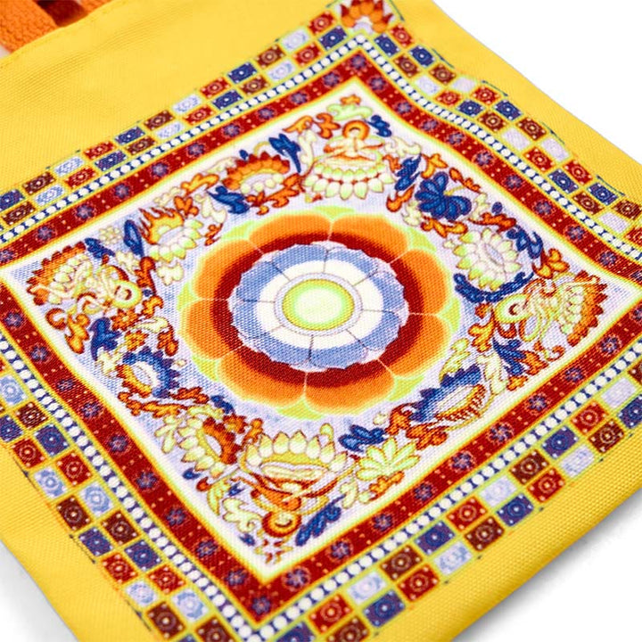 Buddha Stones Dunhuang Apsaras Voladoras Loto Estatuas de Buda Bolsa de Mano de Lona - image 3