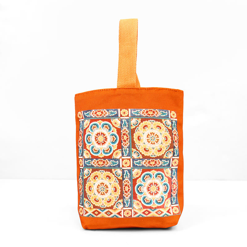 Buddha Stones Dunhuang Apsaras Voladoras Loto Estatuas de Buda Bolsa de Mano de Lona - image 12