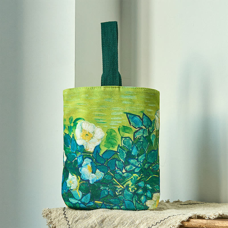 Bolso de mano de lona con rosas Buddha Stones - image 2