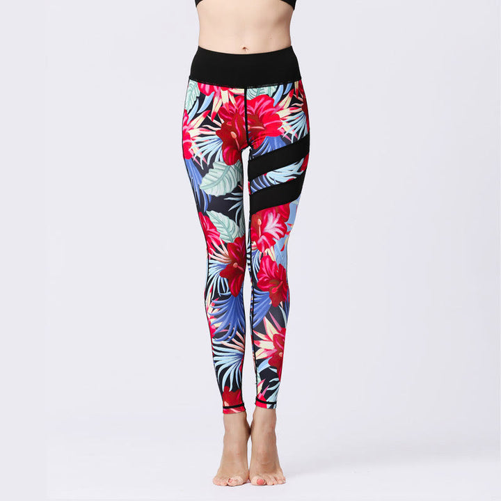 Pantalones de yoga para mujeres de cintura alta con estampado de pétalos de flor Buddha Stones para ejercicios deportivos y fitness - Carmesí - US8-10, UK/AU12-14, EU40-42 (XL) - image 30