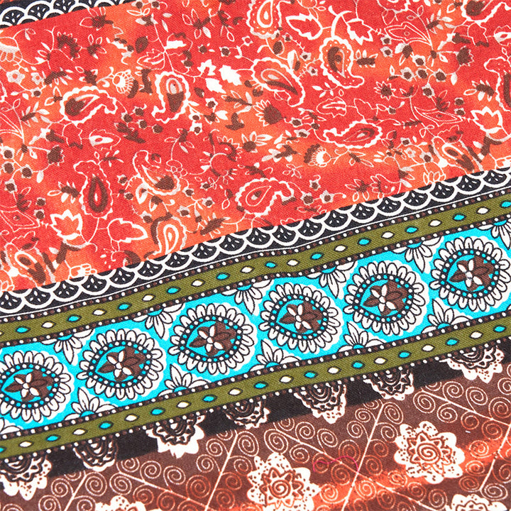 Bolso de Hombro de Algodón con Patrón de Rayas de Colores Buddha Stones - image 10