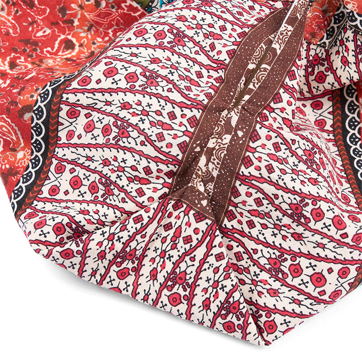 Bolso de Hombro de Algodón con Patrón de Rayas de Colores Buddha Stones - image 9