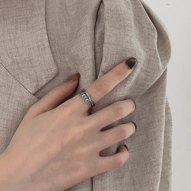 Buddha Stones Anillo Ajustable de Monedas de Cobre y Plata de Ley 925 para Bendición de la Riqueza - image 8