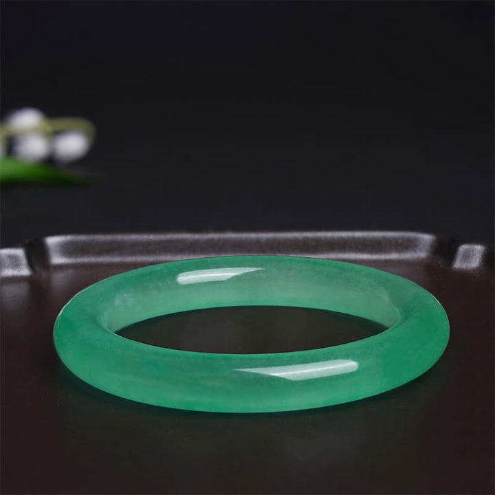 Buddha Stones Pulsera de Jade Natural de Suerte y Prosperidad