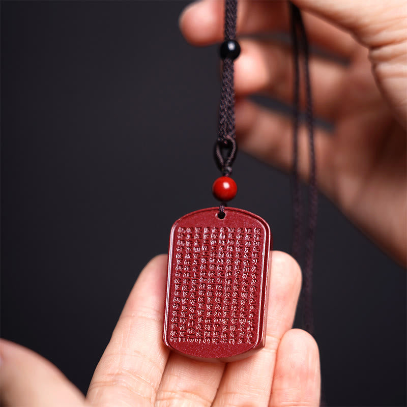 Buddha Stones Collarín Graba Sutra del Corazón de Loto con Cinnabar y Bendición - image 6