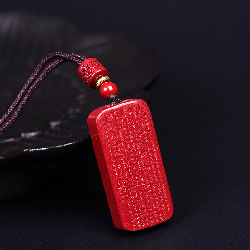 Buddha Stones Collarín Graba Sutra del Corazón de Loto con Cinnabar y Bendición - image 13
