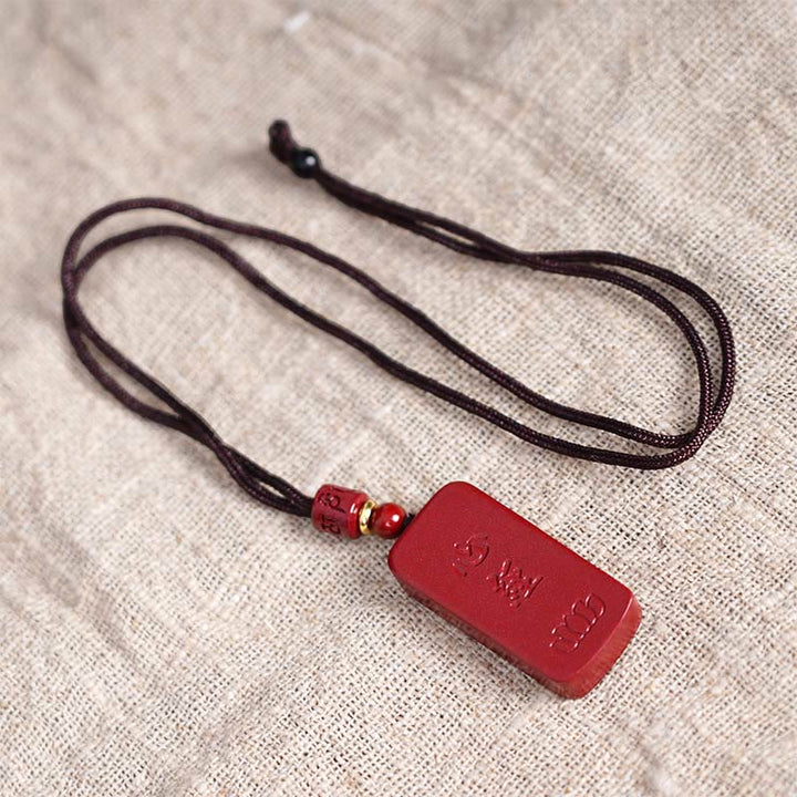 Buddha Stones Collarín Graba Sutra del Corazón de Loto con Cinnabar y Bendición - image 17